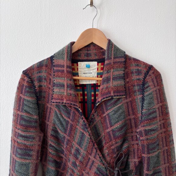 Anthropologie Sparrow Cascading Tulle Wool Angora Blend Cardigan - Picture 3 of 7